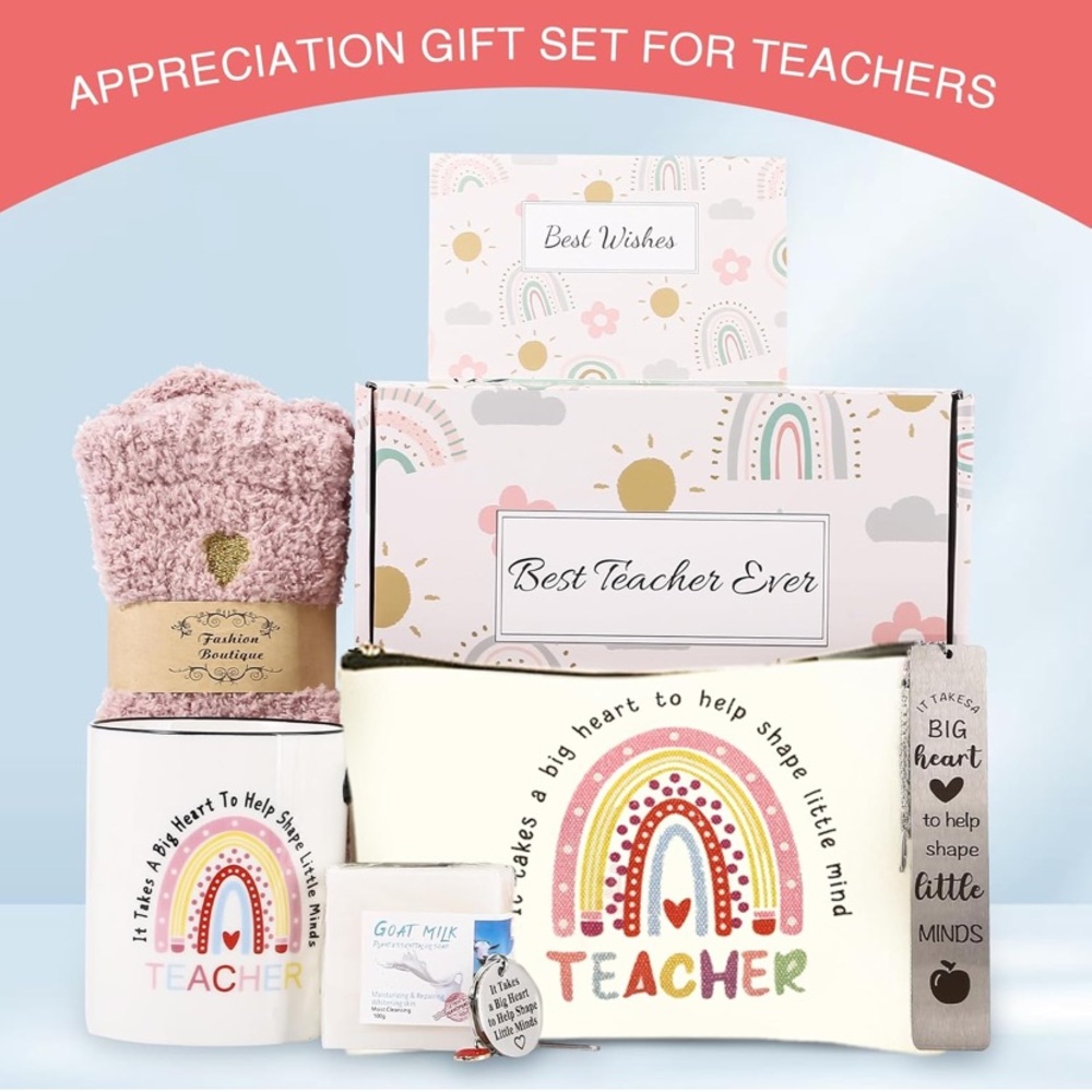 Apprection teacher gift set for teachers Christmas present gift idea cup set